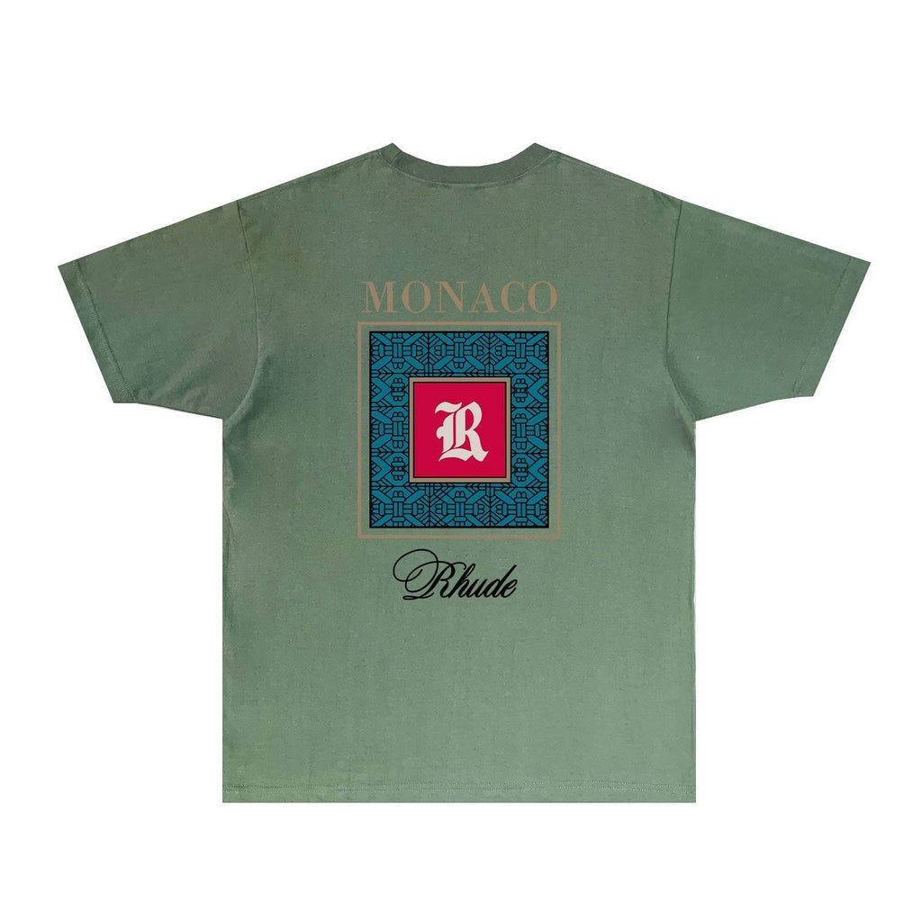 Rhude T-shirts Printed Trendy Pure Cotton