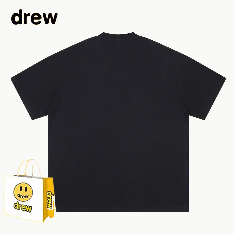 Drew T-shirts Smiley Face Short Sleeve Fashion Printed T-shirt