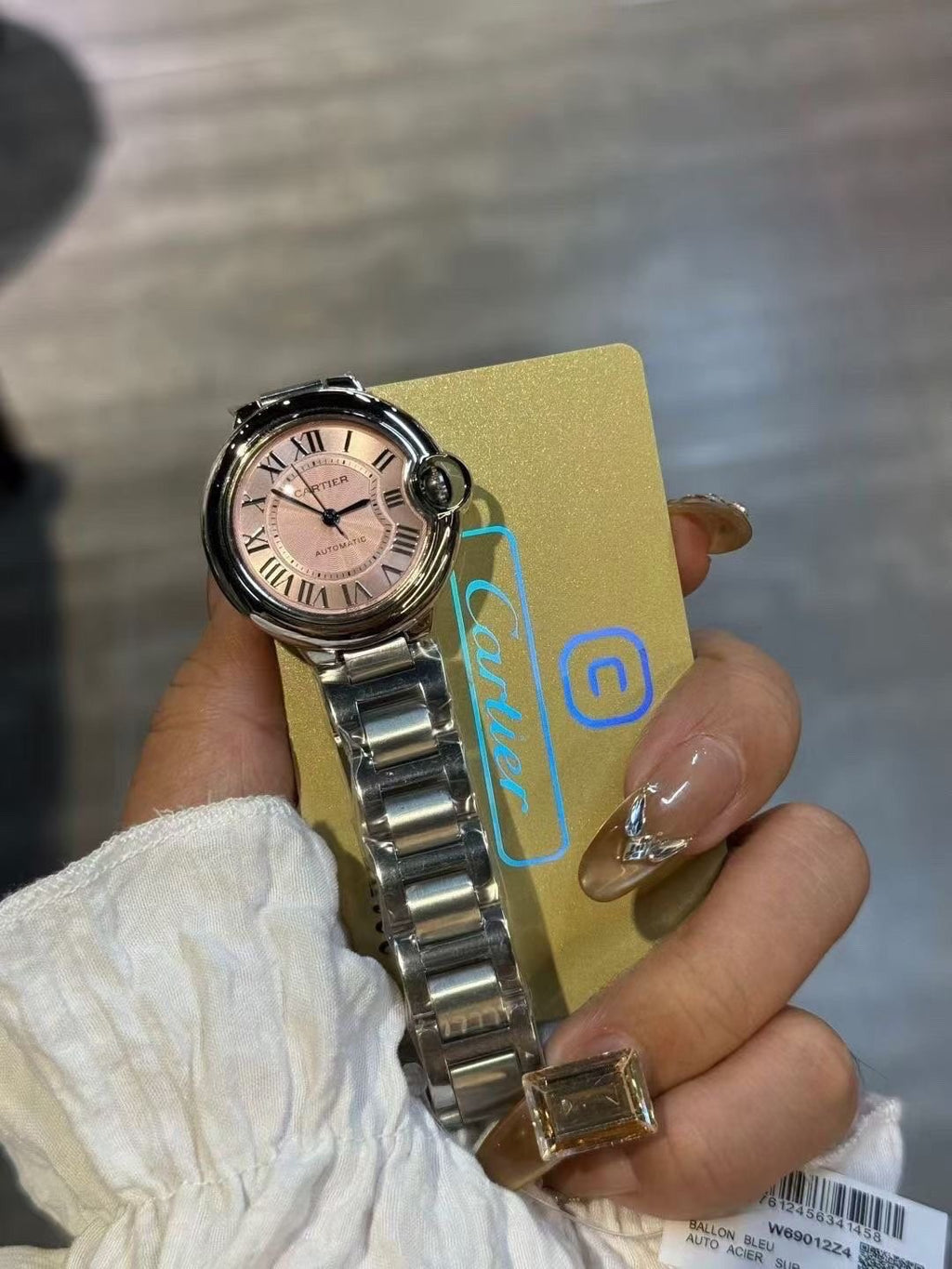 Cartier Pink Dial Bracelet Watch — front